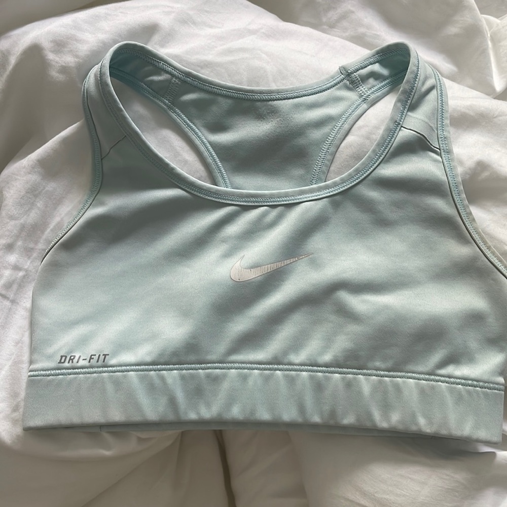 Nike sports bra light blue XS